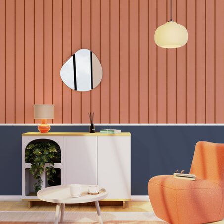 Papier peint intissé FLOYD coloris terracotta