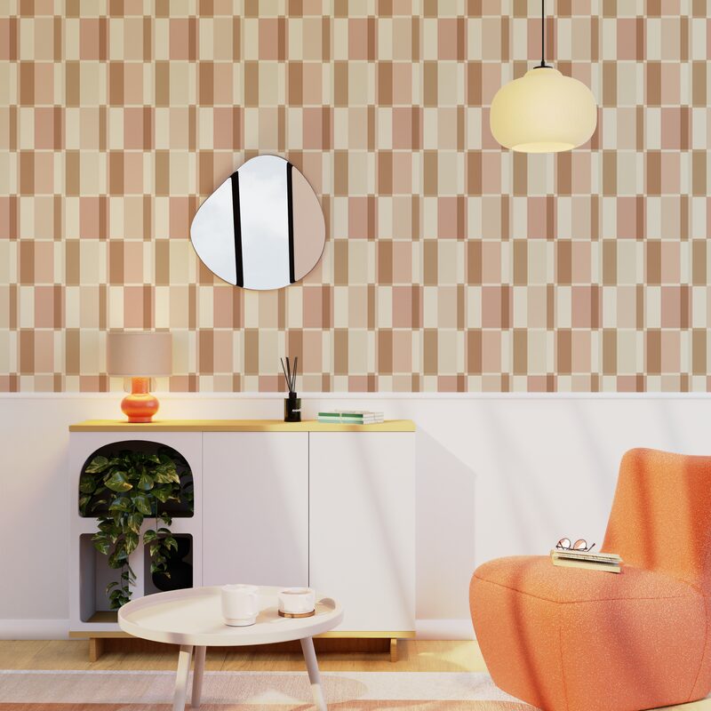 Papier peint intissé LAWRENCE coloris rose