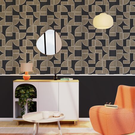 Papier peint intissé TAHO coloris noir