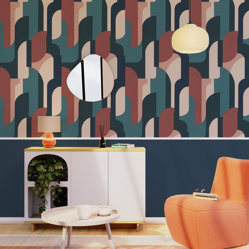 Papier peint intissé BRITTA coloris multicolore