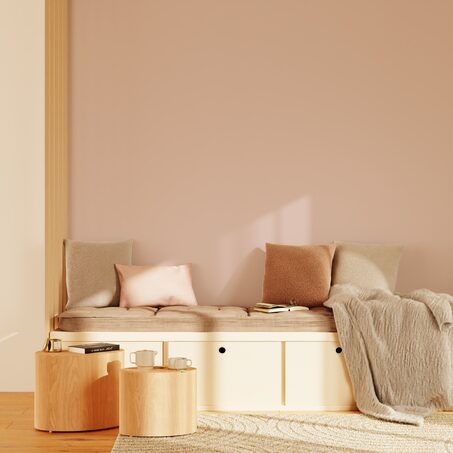 Papier peint intissé OPAL coloris rose poudré