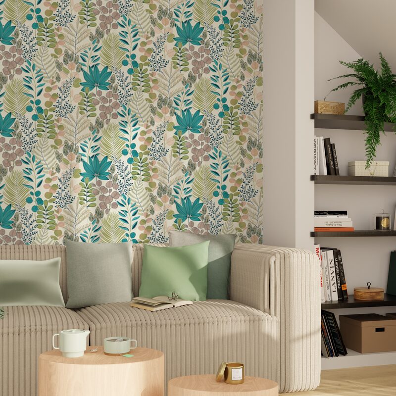 Papier peint intissé JOHANNA coloris multicolore