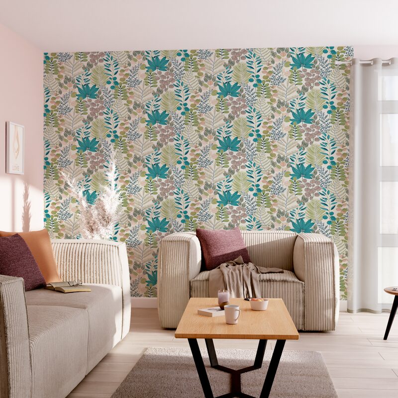 Papier peint intissé JOHANNA coloris multicolore