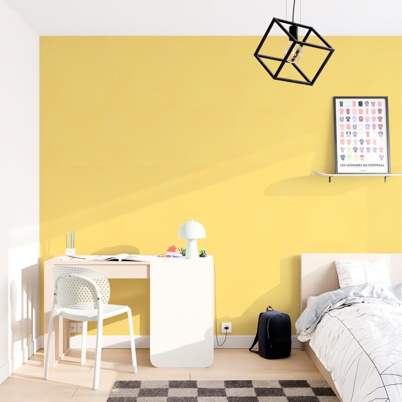 Papier peint intissé ENJOY coloris jaune paille