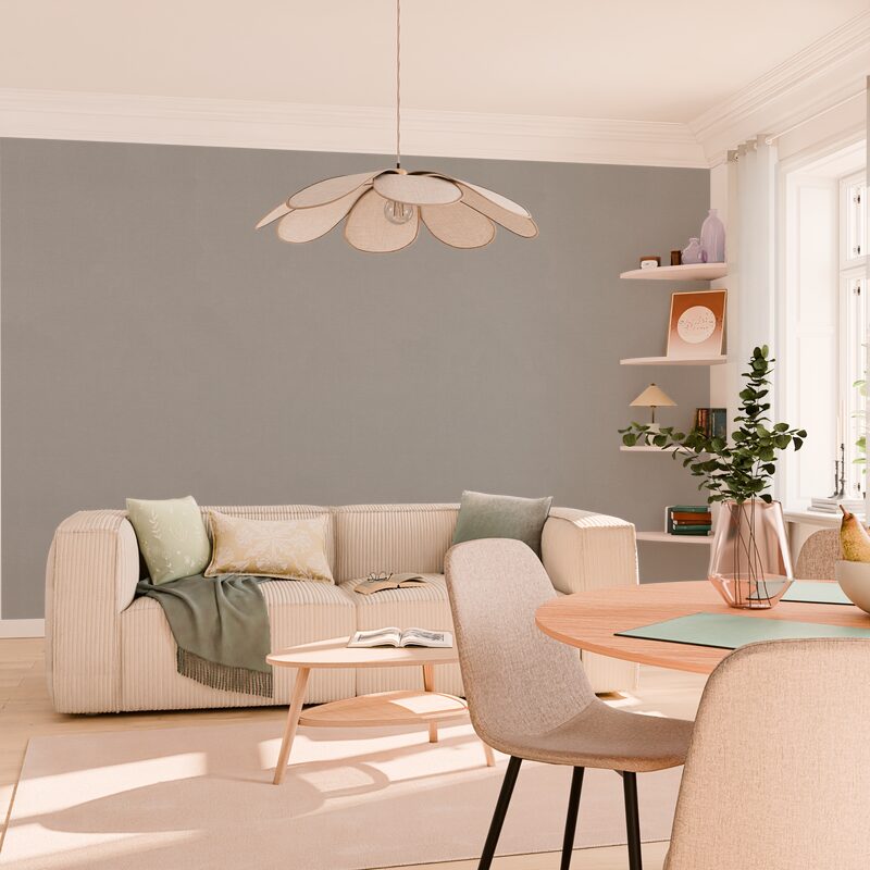 Papier peint intissé LAZY coloris taupe