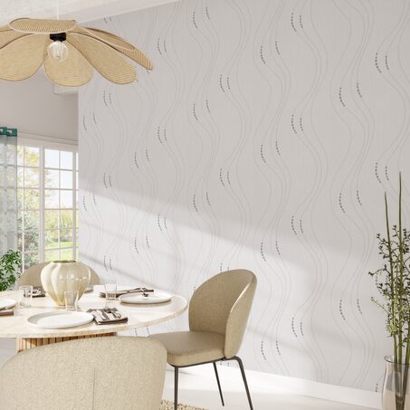 Papier peint intissé PERLIA coloris blanc