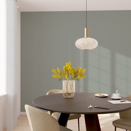 Papier peint vinyle PODIUM coloris vert de gris