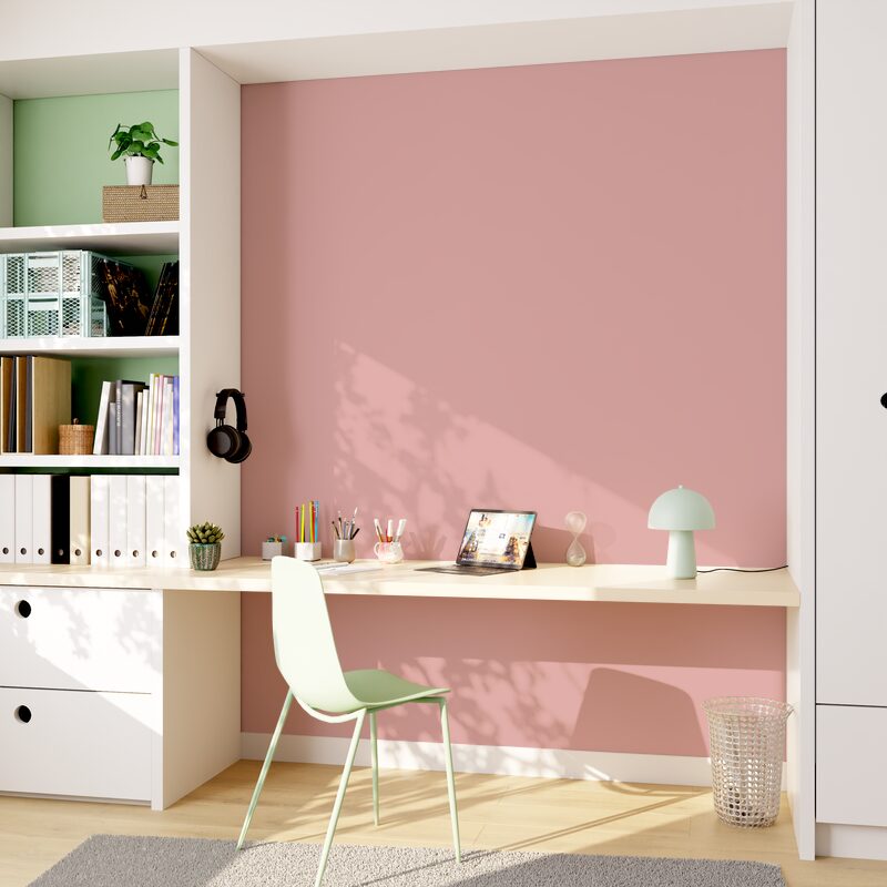 Papier peint intissé OPAL coloris rose quartz