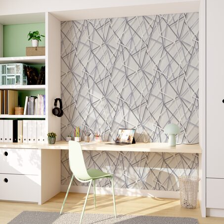 Papier peint intissé GRAVITY coloris gris perle