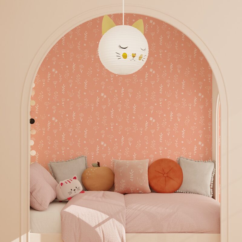 Papier peint intissé FANTINE coloris terracotta
