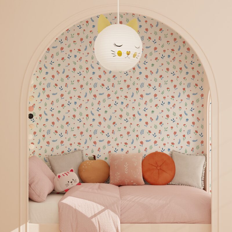Papier peint intissé LYSE coloris multicolore