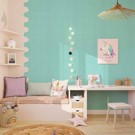 Papier peint intissé NEW INFINITY coloris menthe glacée