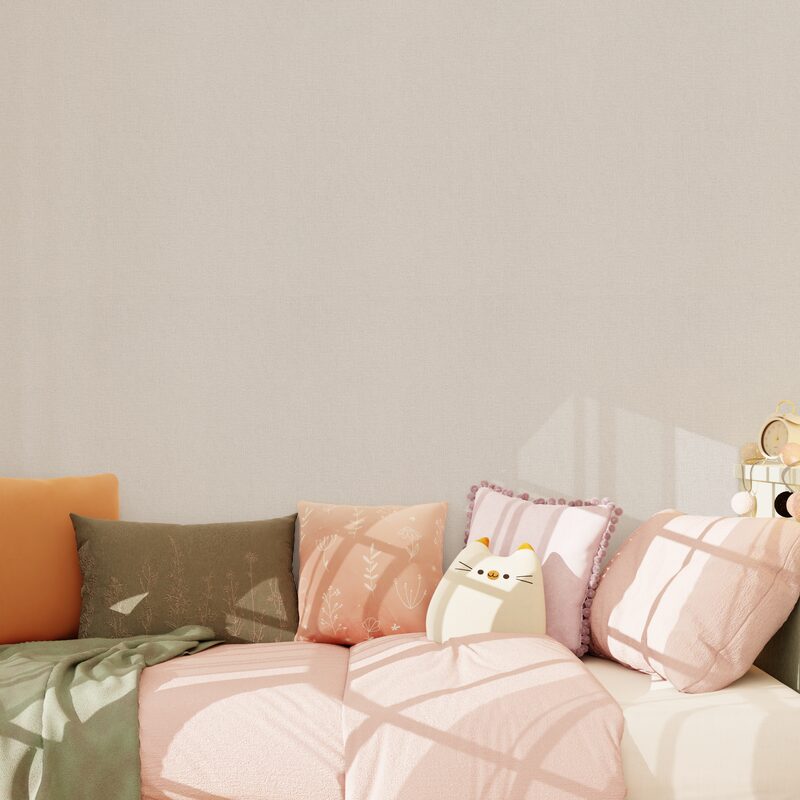 Papier peint intissé FLORENTINE coloris vieux rose