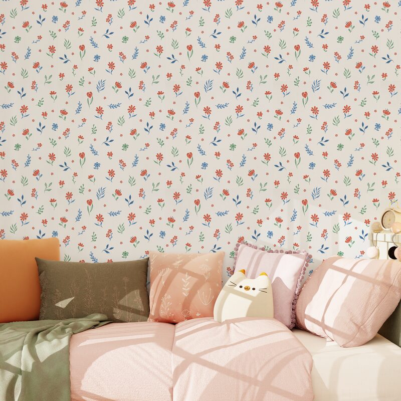 Papier peint intissé LYSE coloris multicolore
