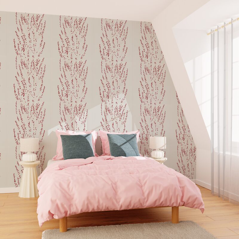 Papier peint intissé SOPHIA coloris bordeaux