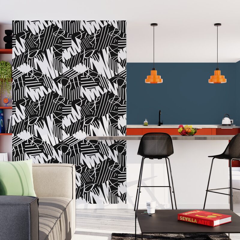 Papier peint intissé BLAIZE coloris noir léger