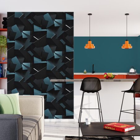 Papier peint intissé FLYNN coloris bleu nuit