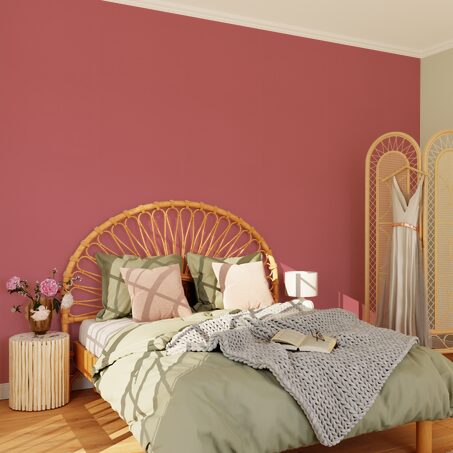 Papier peint intissé MALYA coloris rose vif
