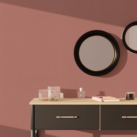 Papier peint intissé FLORENTINE coloris vieux rose