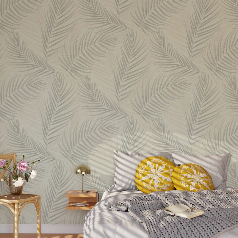 Papier peint intissé BERTILLE coloris beige rosé