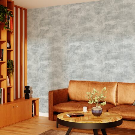 Papier peint intissé BARKLEY coloris gris béton