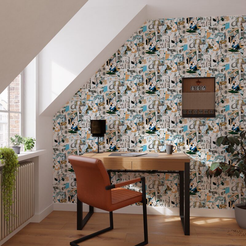 Papier peint intissé JODY coloris multicolore