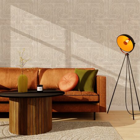 Papier peint intissé HERCULE coloris sable beige