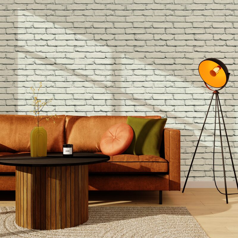 Papier peint intissé JEFFERSON coloris blanc