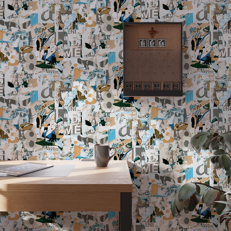 Papier peint intissé JODY coloris multicolore