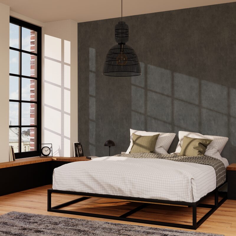 Papier peint intissé CLASSIC LINE coloris gris moyen