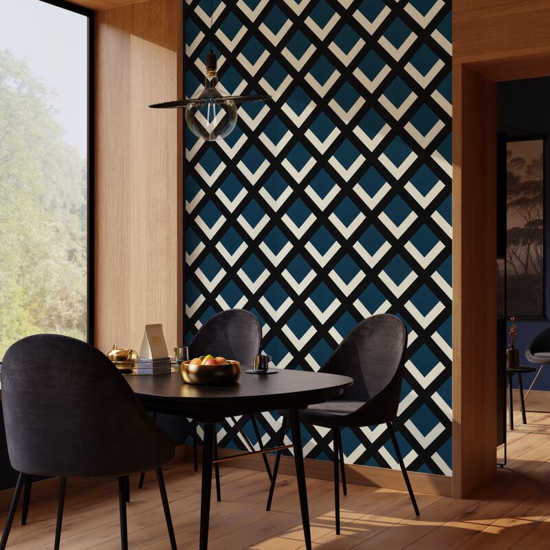 Papier peint intissé FLORENTINE CLAUSTRA coloris bluestone