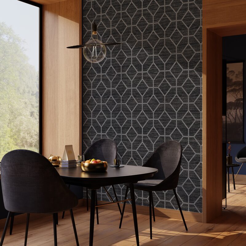 Papier peint intissé KHAN DESIGN coloris anthracite