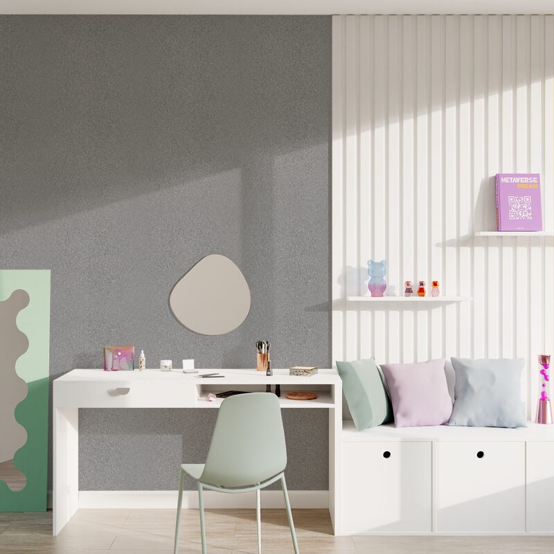 Papier peint intissé INFINITY METALLISE coloris argent