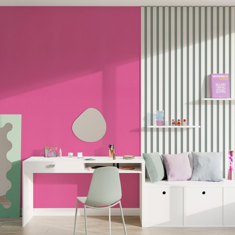 Papier peint intissé NEW INFINITY coloris fuchsia