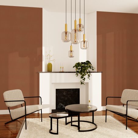 Papier peint intissé LAZARO coloris cognac