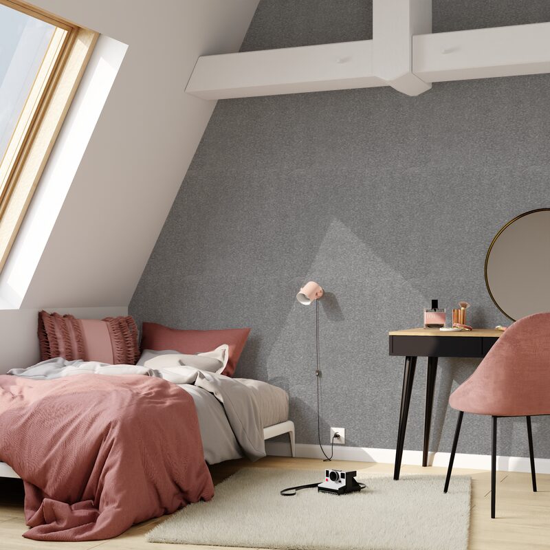 Papier peint intissé TRESOR coloris argent