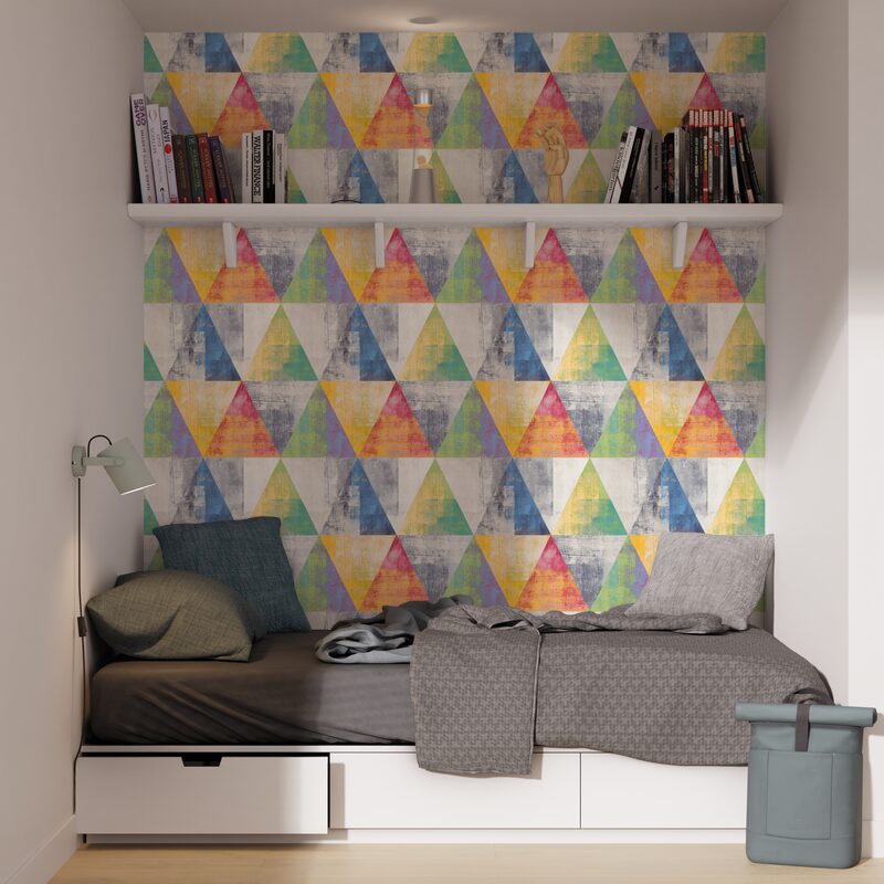 Papier peint intissé MELVIN coloris multicolore