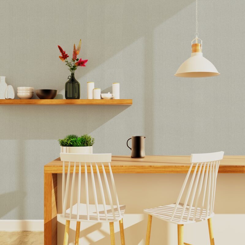 Papier peint intissé KIARA coloris gris perle