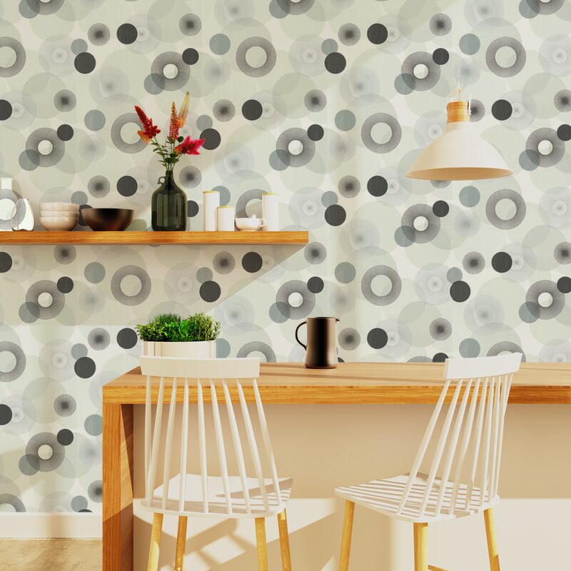 Papier peint intissé SPIRUS coloris gris moyen