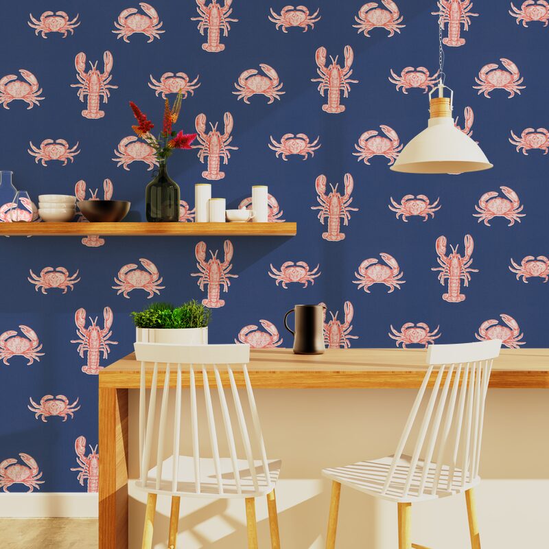Papier peint intissé PINCH ME coloris bleu drapeau