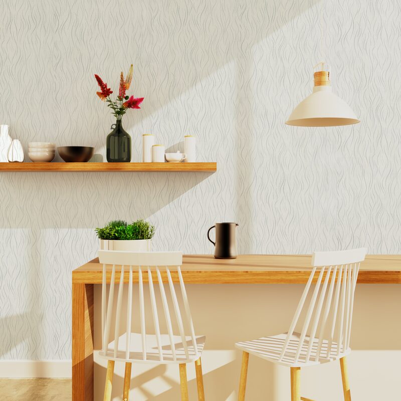Papier peint intissé JULIANA coloris blanc