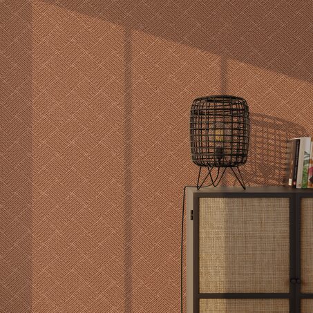 Papier peint intissé MAHDI coloris terracotta