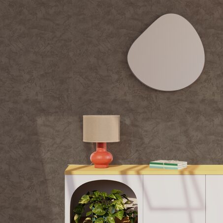 Papier peint intissé RAVENNE coloris marron glacé