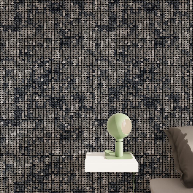 Papier peint intissé PALADIUM coloris argent