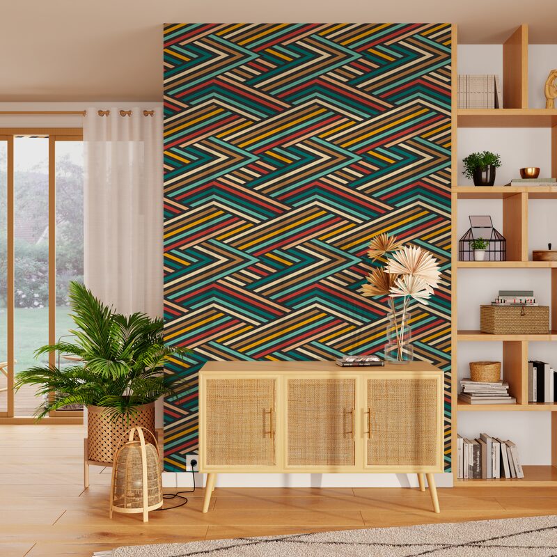 Papier peint intissé KAORI coloris multicolore