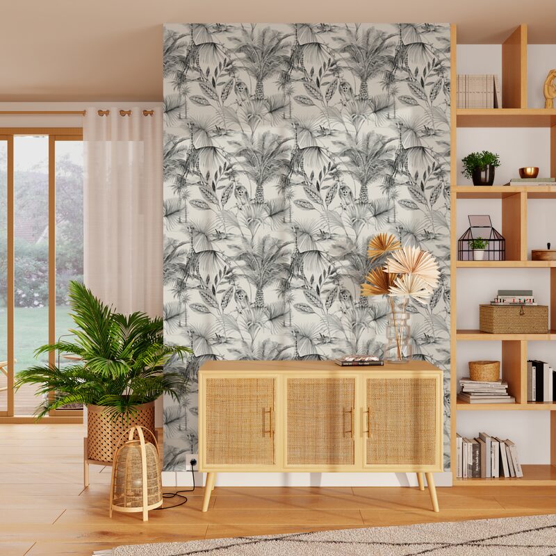 Papier peint intissé KALAHARI coloris blanc