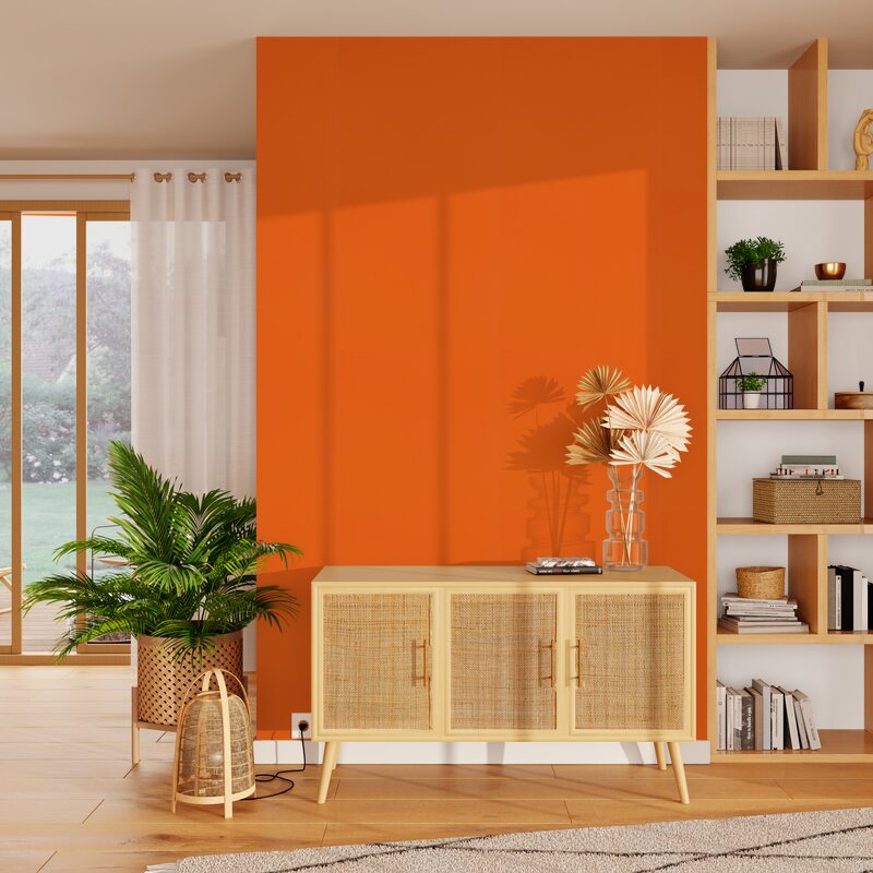 Papier peint intissé NUNCA coloris mandarine