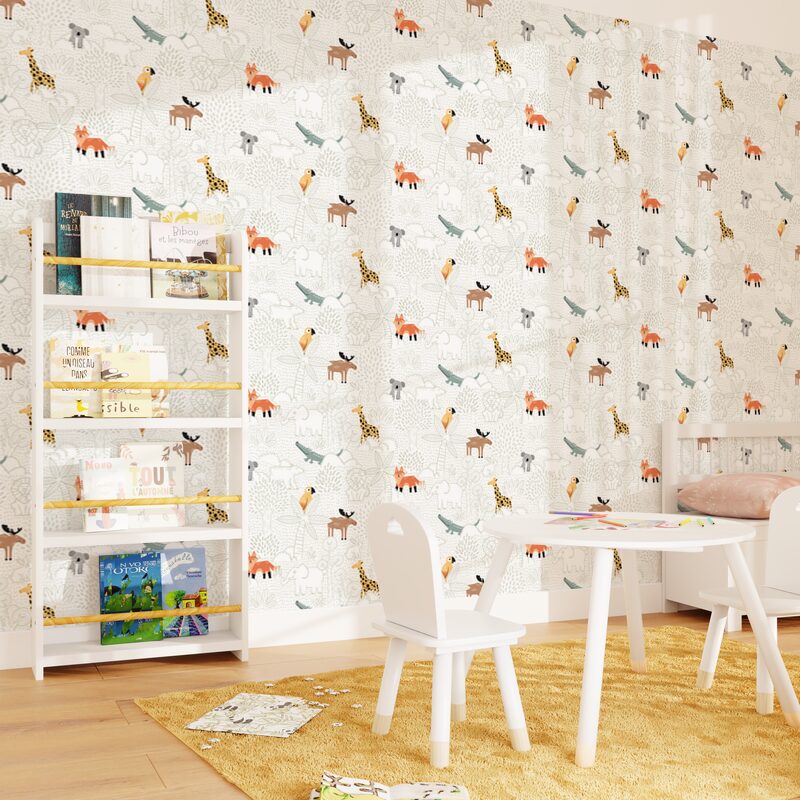 Papier peint intissé AROUND THE WORLD coloris multicolore