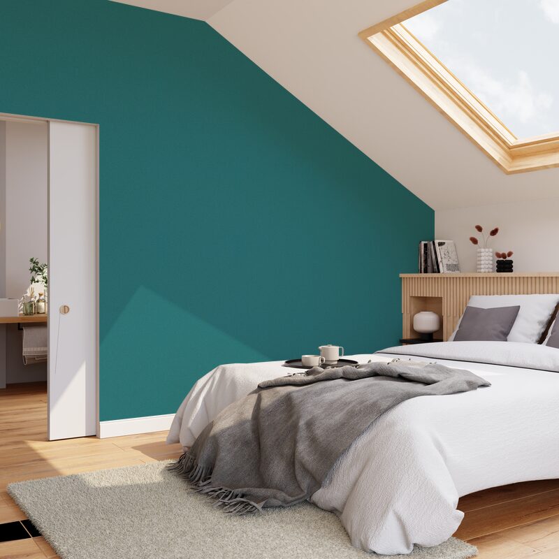 Papier peint intissé OPAL coloris bleu profond