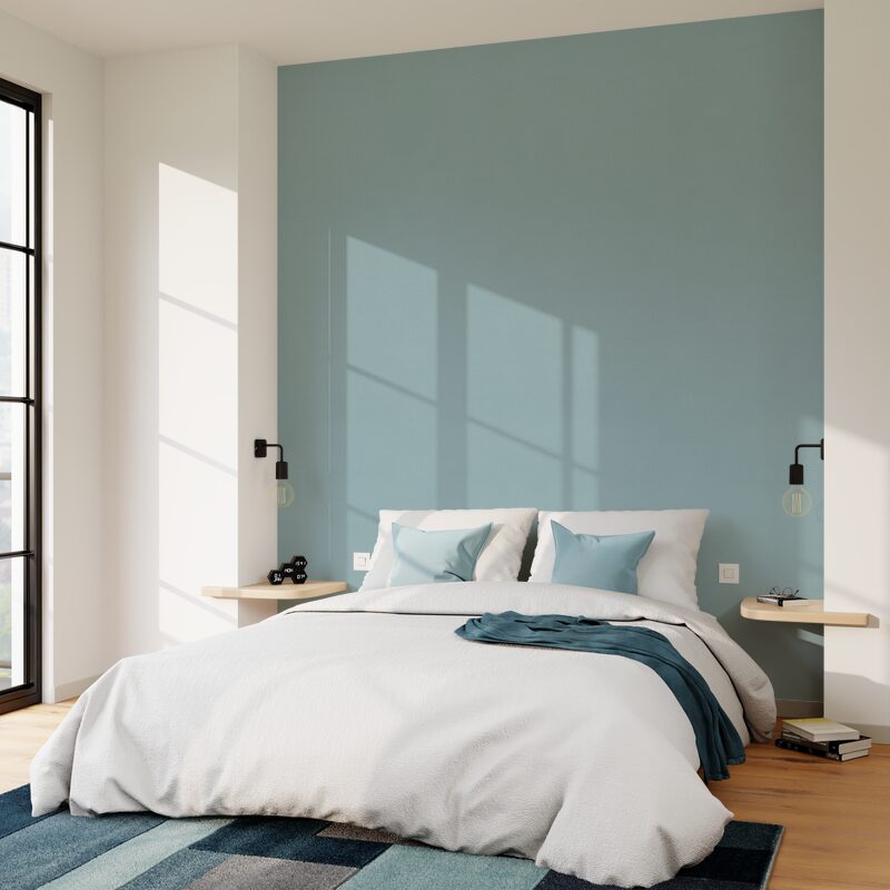 Papier peint intissé NEW COSY coloris bleu ciel